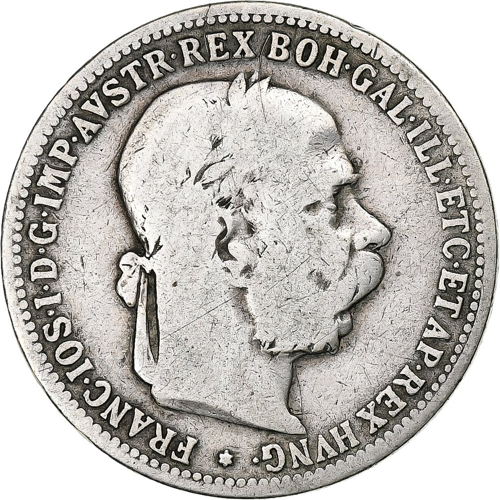 Austria, Franz Joseph I, Corona, 1893, Vienna, Silver, 