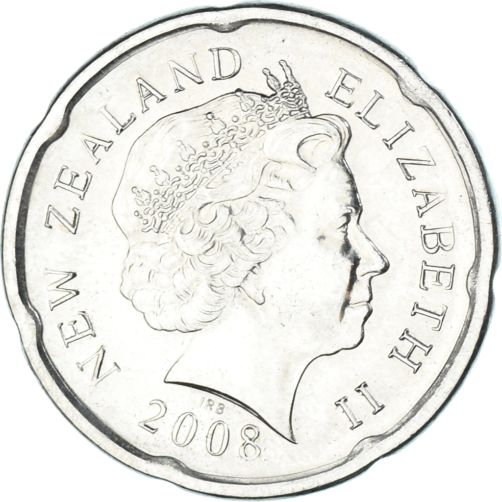 Coin, New Zealand, 20 Cents, 2008