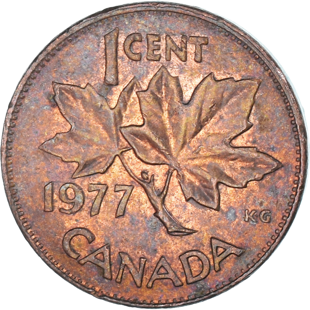 Coin, Canada, Cent, 1977