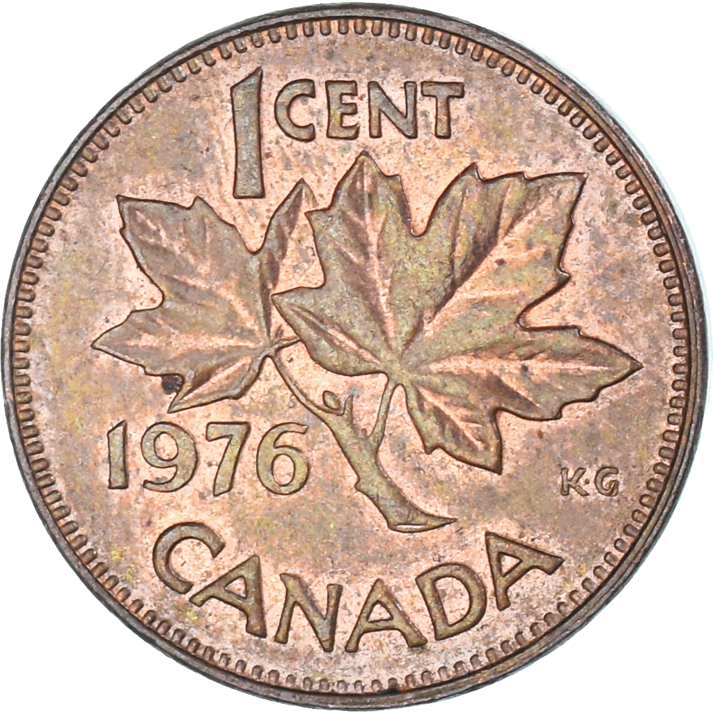 Coin, Canada, Cent, 1976