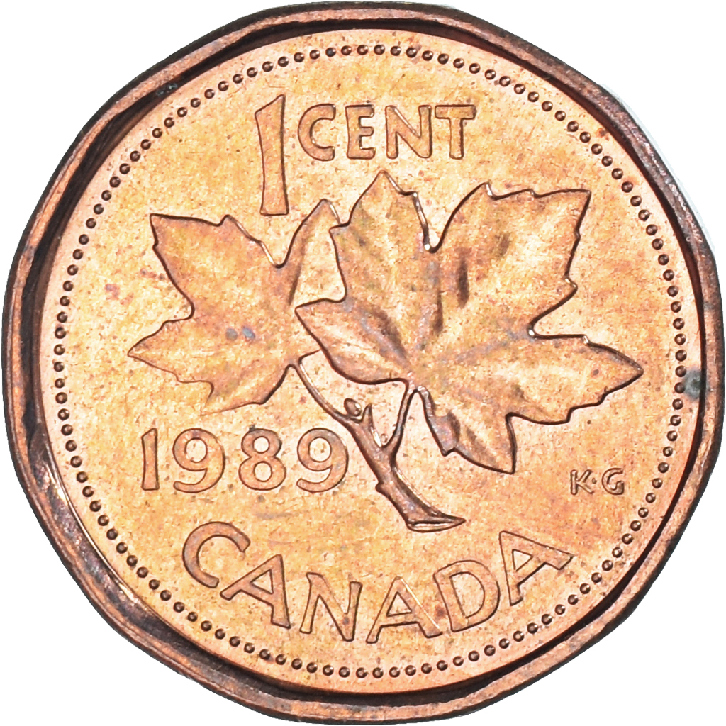 Coin, Canada, Cent, 1989