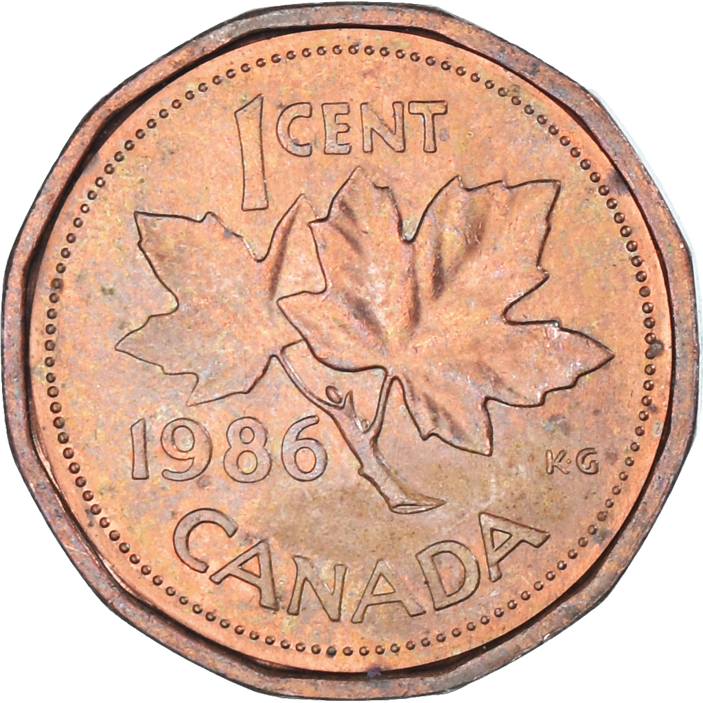 Coin, Canada, Cent, 1986