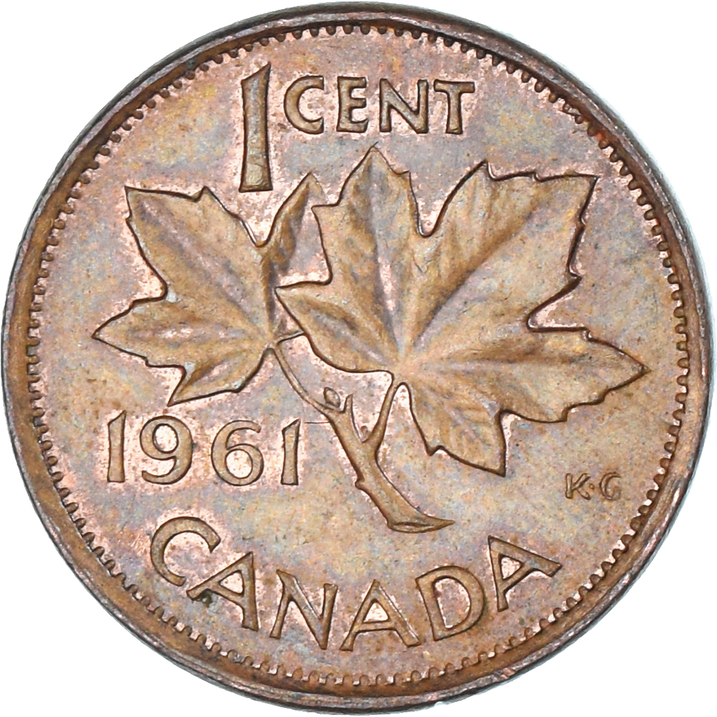 Coin, Canada, Cent, 1961