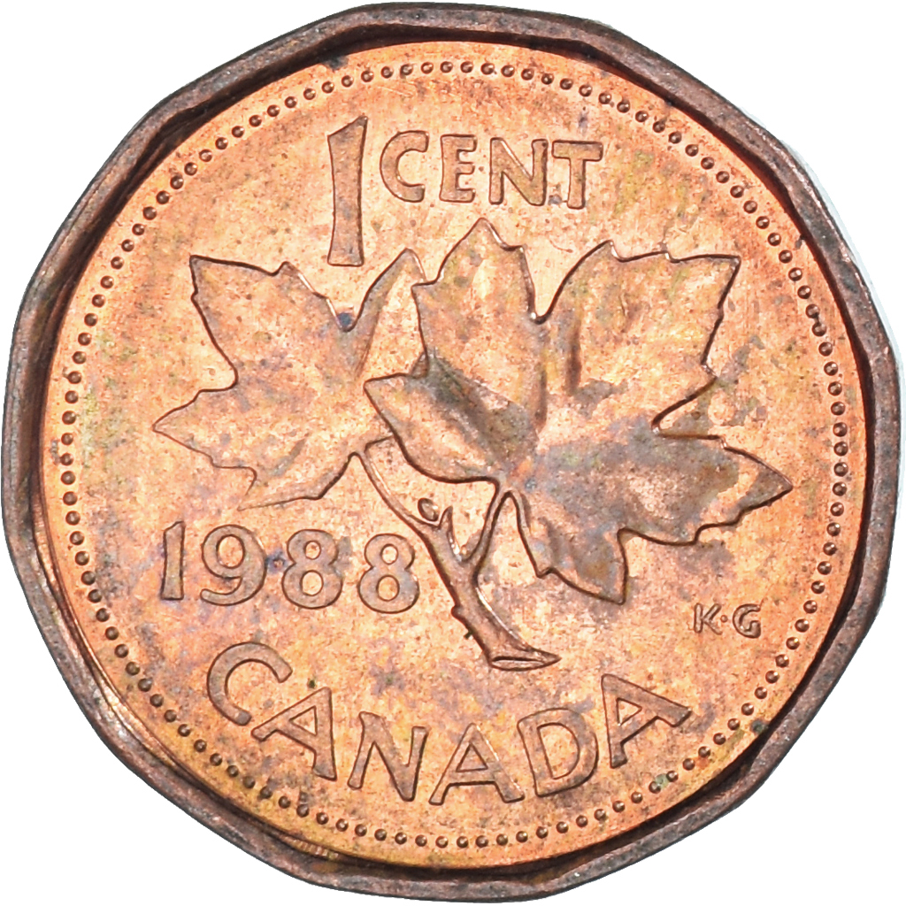 Coin, Canada, Cent, 1988