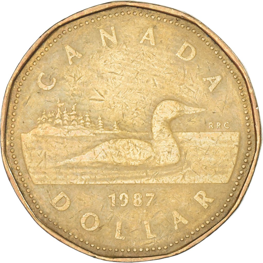 Coin, Canada, Dollar, 1987