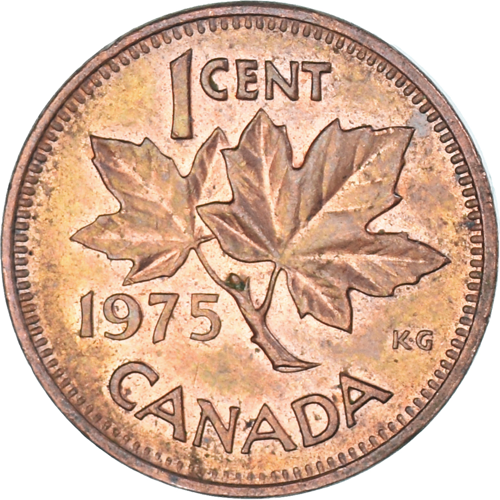 Coin, Canada, Cent, 1975