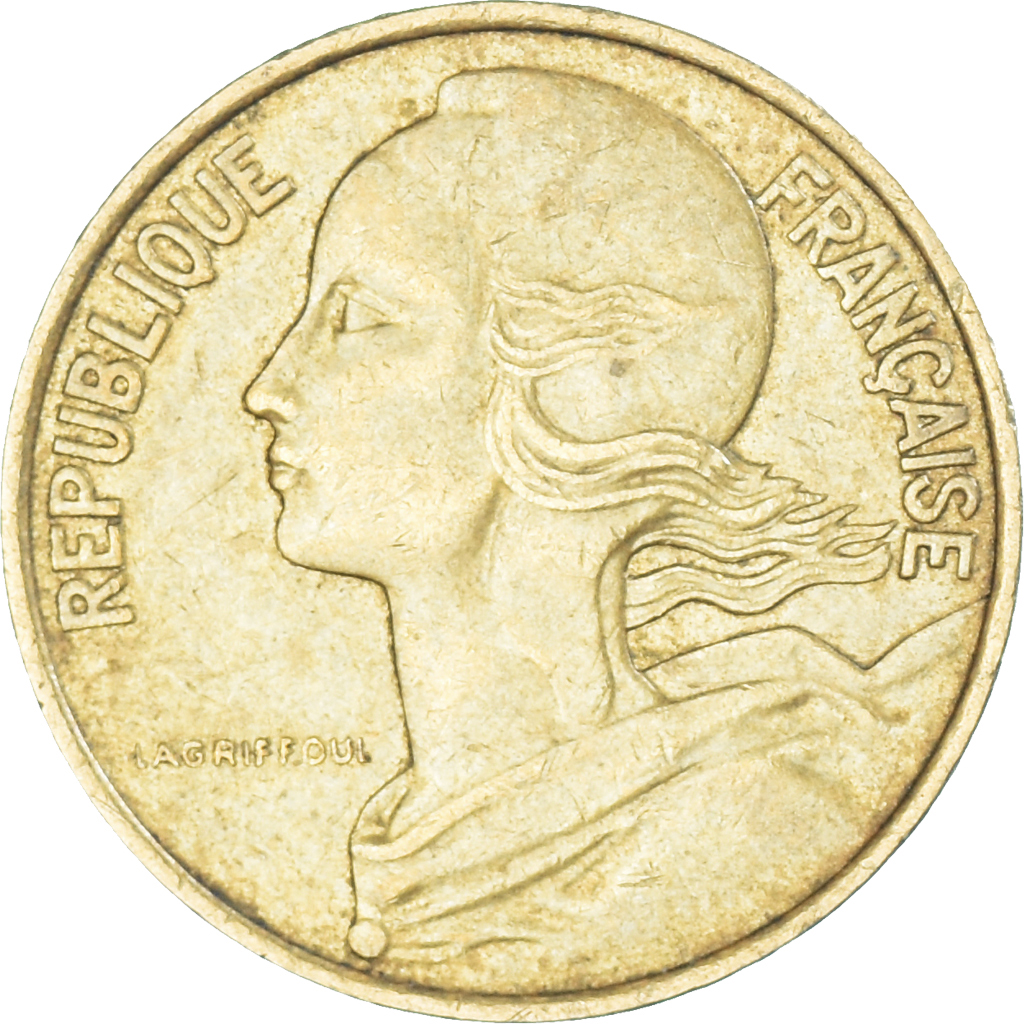 Coin, France, 10 Centimes, 1976