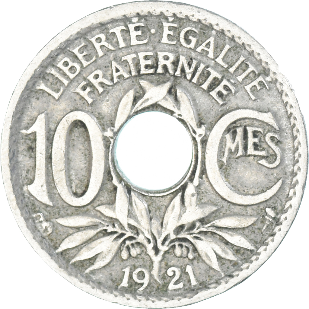 Coin, France, 10 Centimes, 1921