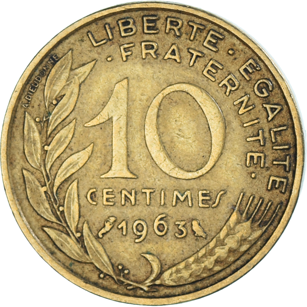 Coin, France, 10 Centimes, 1963