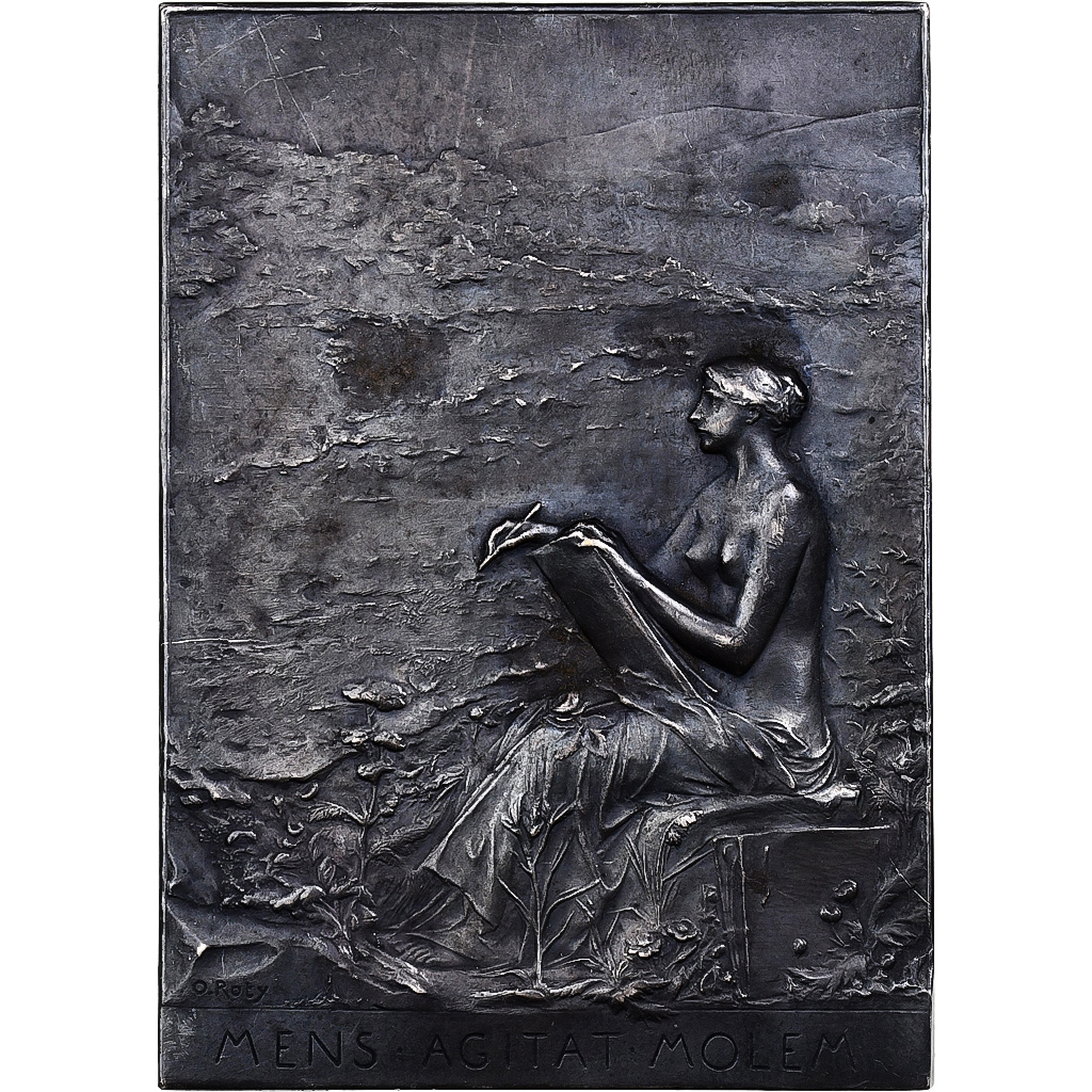 France, Plaquette, Union Centrale des Arts Décoratifs, Paris, 1880, Silvered