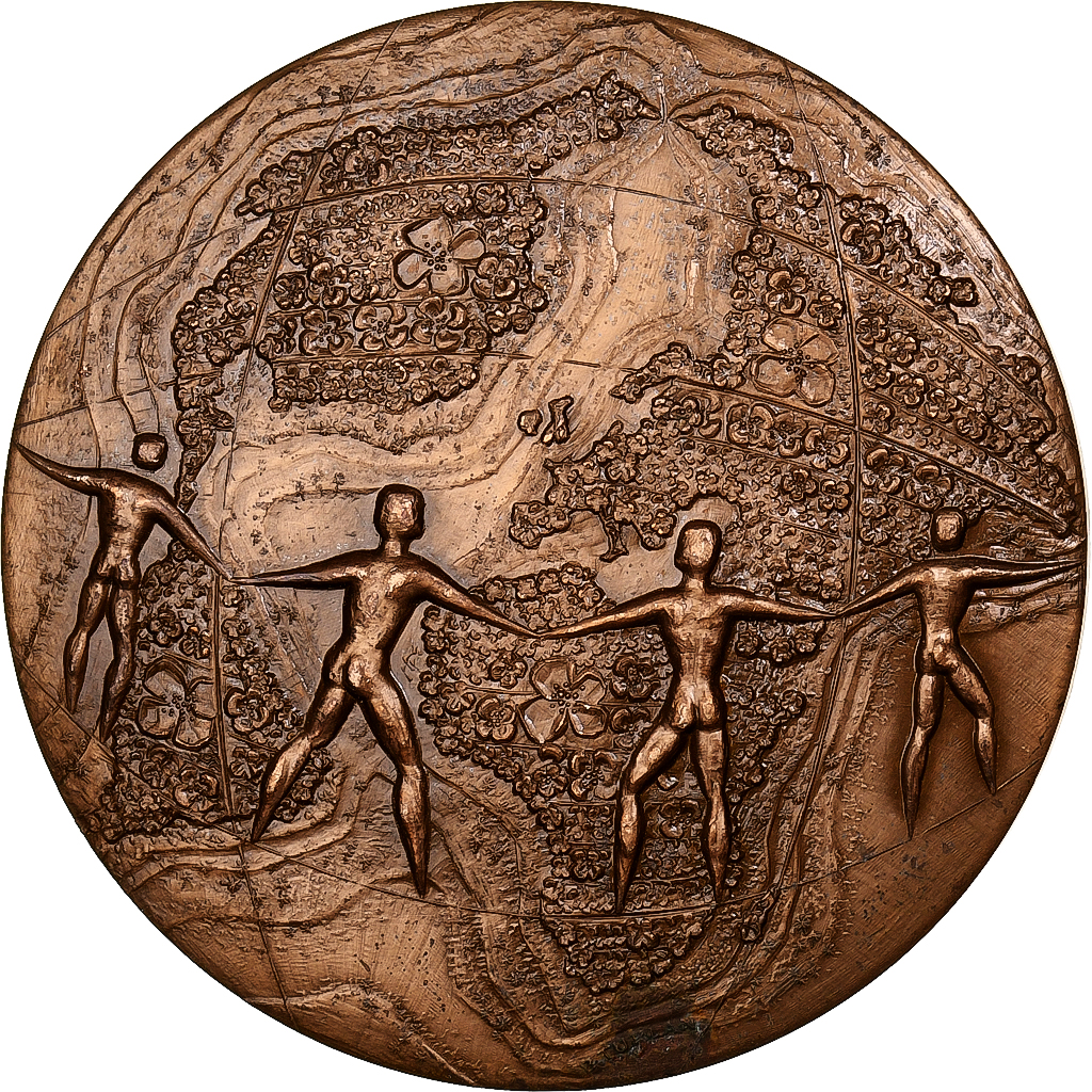 France, Medal, Friendship, 1973, MDP, Bronze, Turlan, 