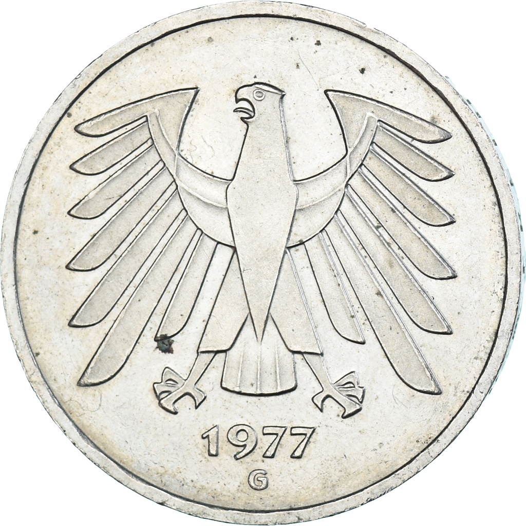 Coin, Germany, 5 Mark, 1977