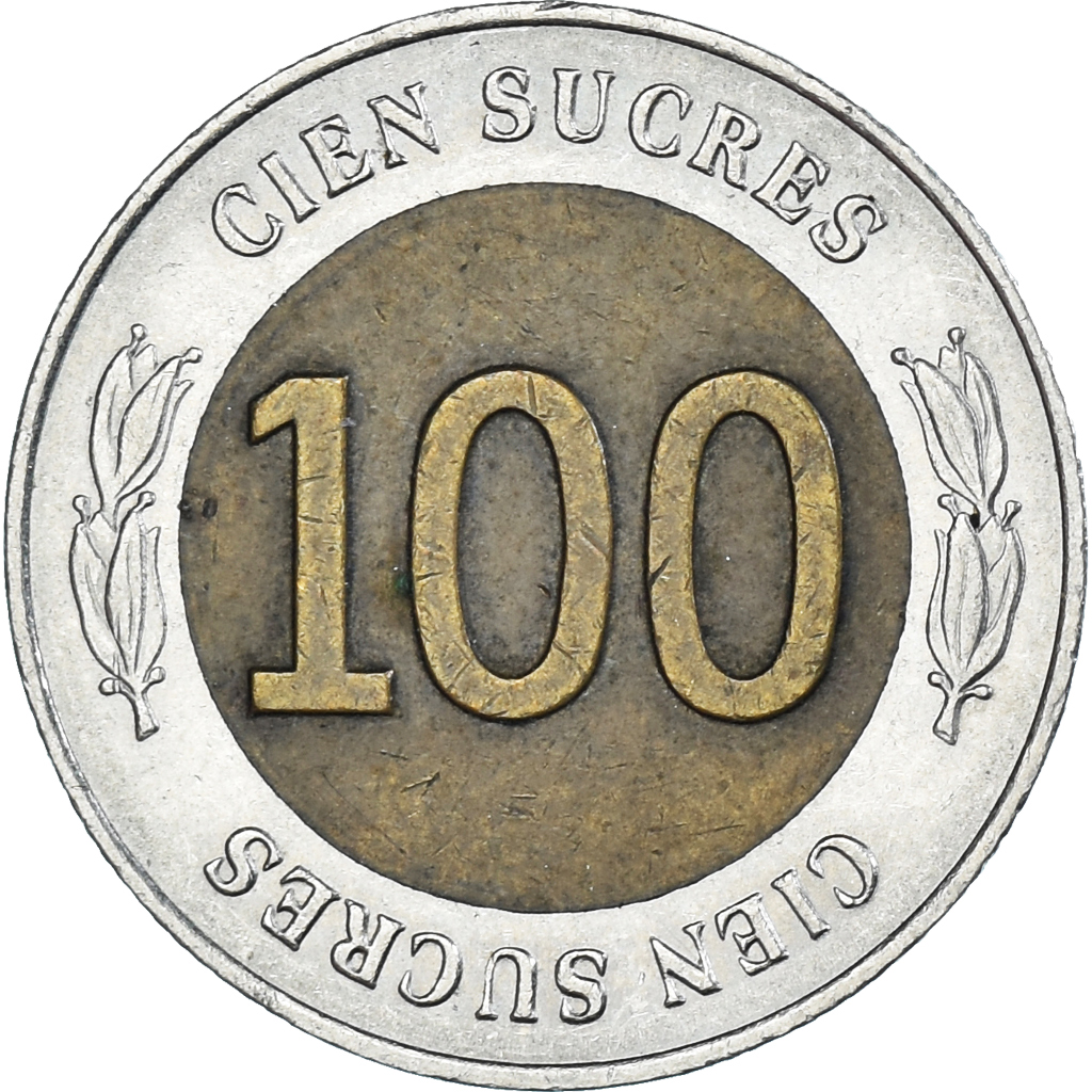 Coin, Ecuador, 100 Sucres, 1997