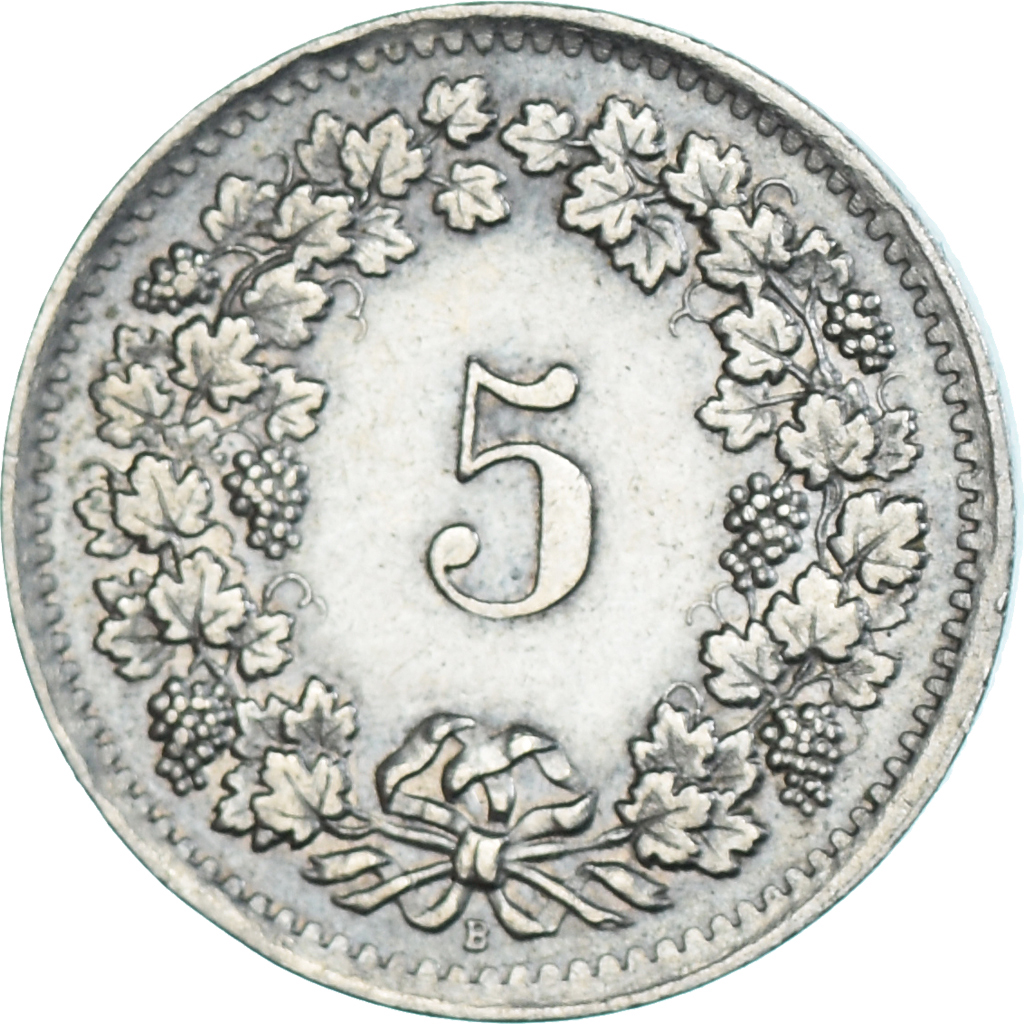 Coin, Switzerland, 5 Rappen, 1963