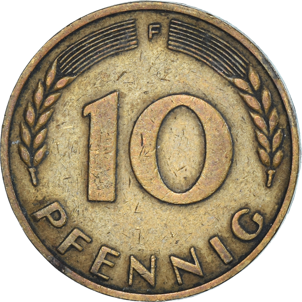 Coin, Germany, 10 Pfennig, 1949