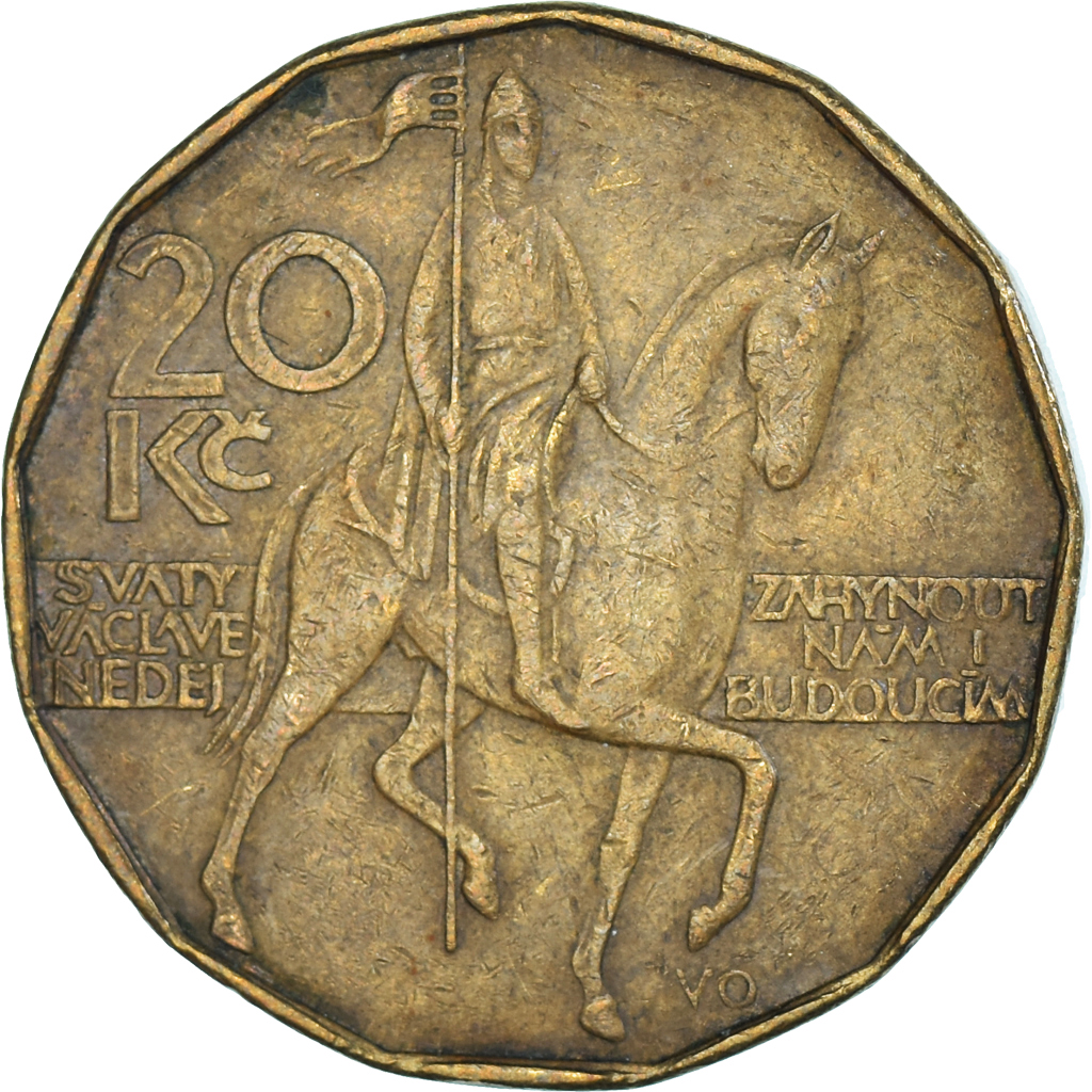 Coin, Czech Republic, 20 Korun, 1993