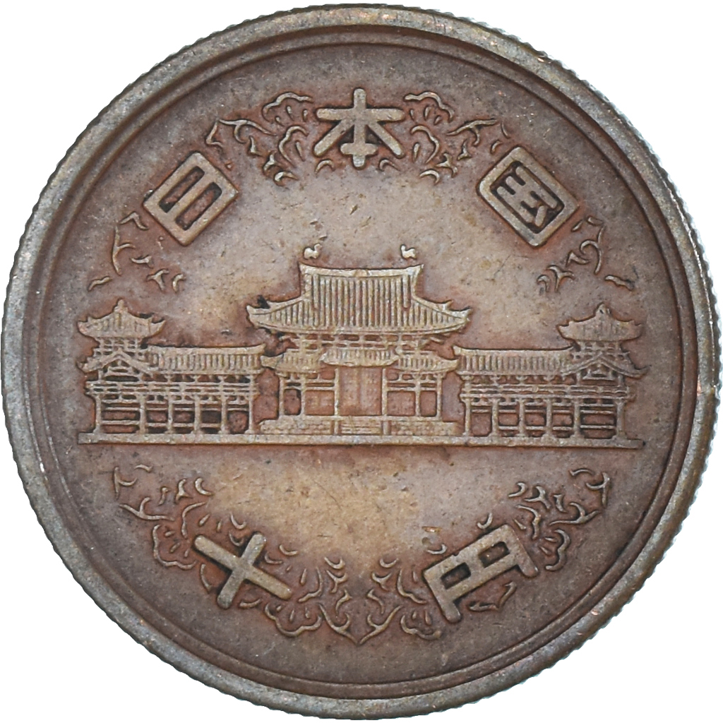 Coin, Japan, 10 Yen, 1955