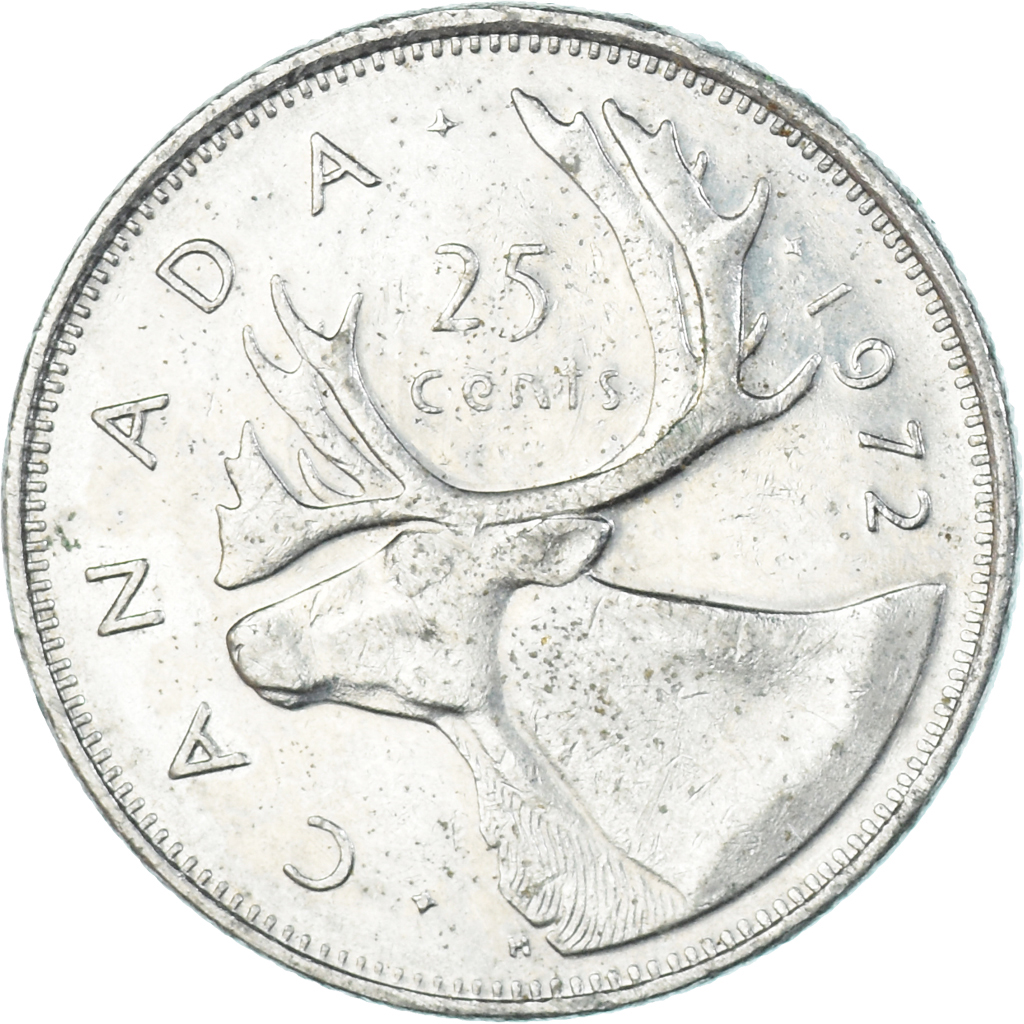 Coin, Canada, 25 Cents, 1972