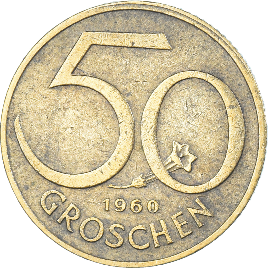 Coin, Austria, 50 Groschen, 1960