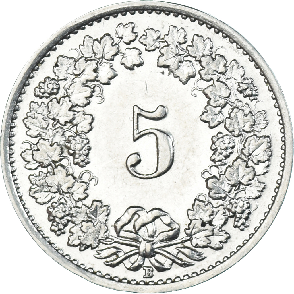 Coin, Switzerland, 5 Rappen, 1934