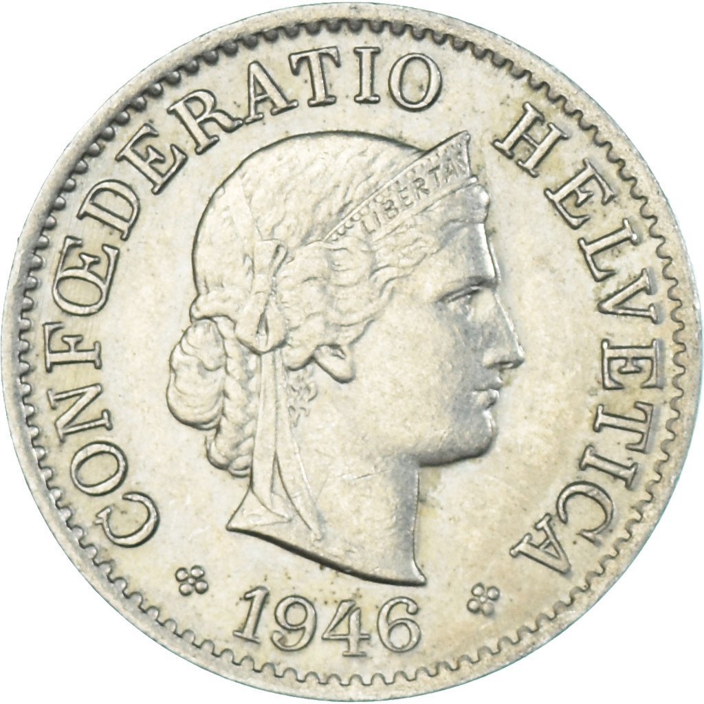 Coin, Switzerland, 5 Rappen, 1946