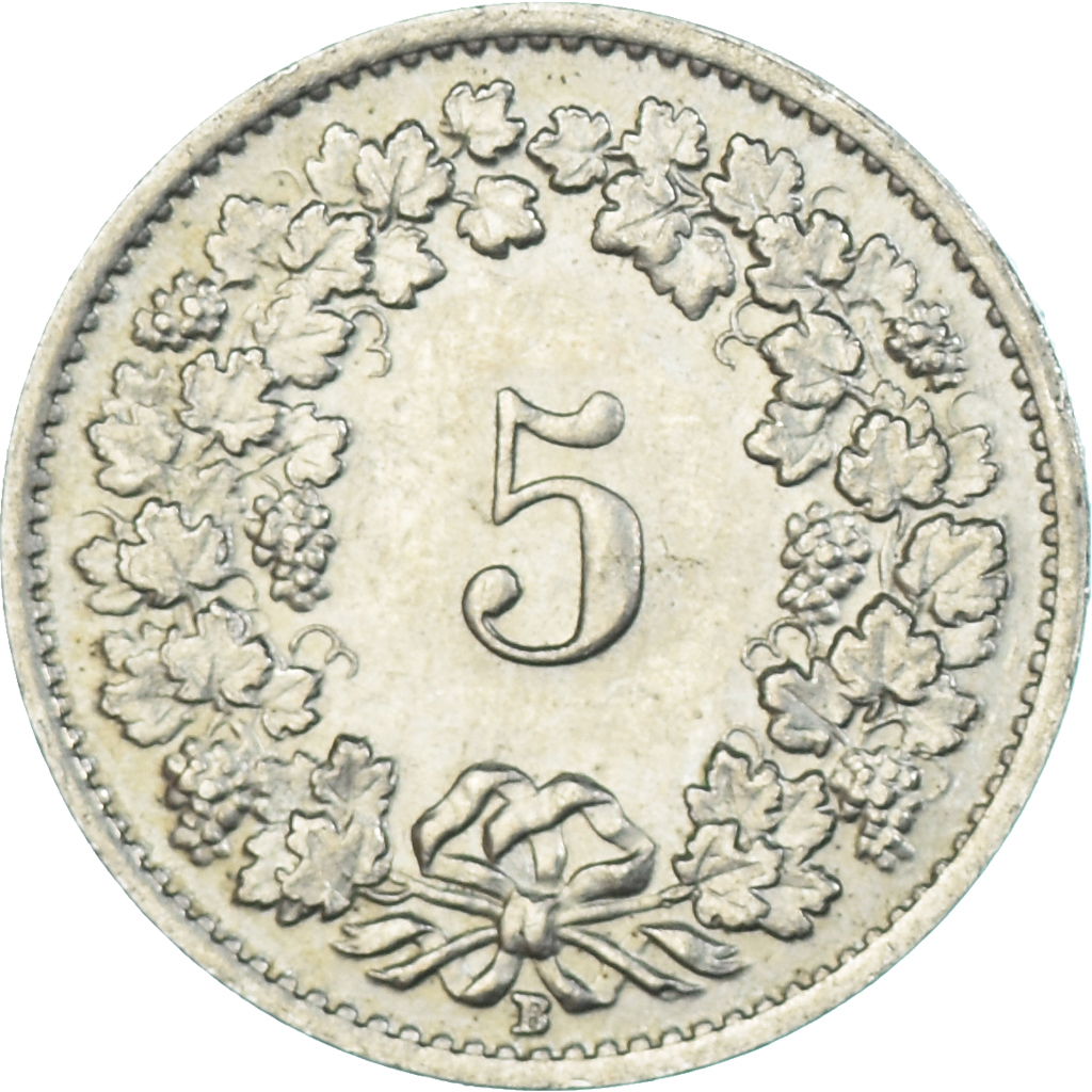 Coin, Switzerland, 5 Rappen, 1946