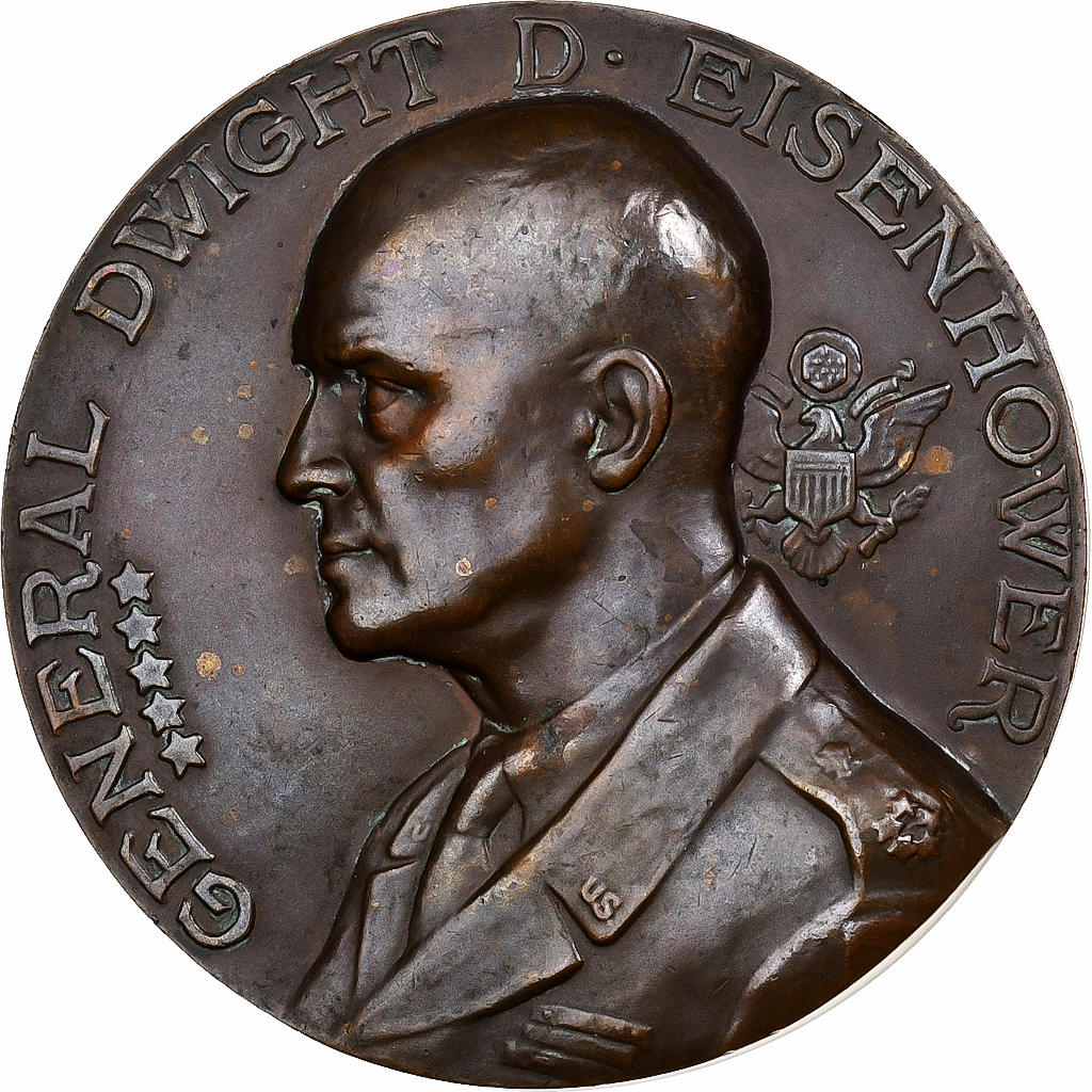 France, Medal, Dwight D. Eisenhower, MDP, Bronze, Morlon, 