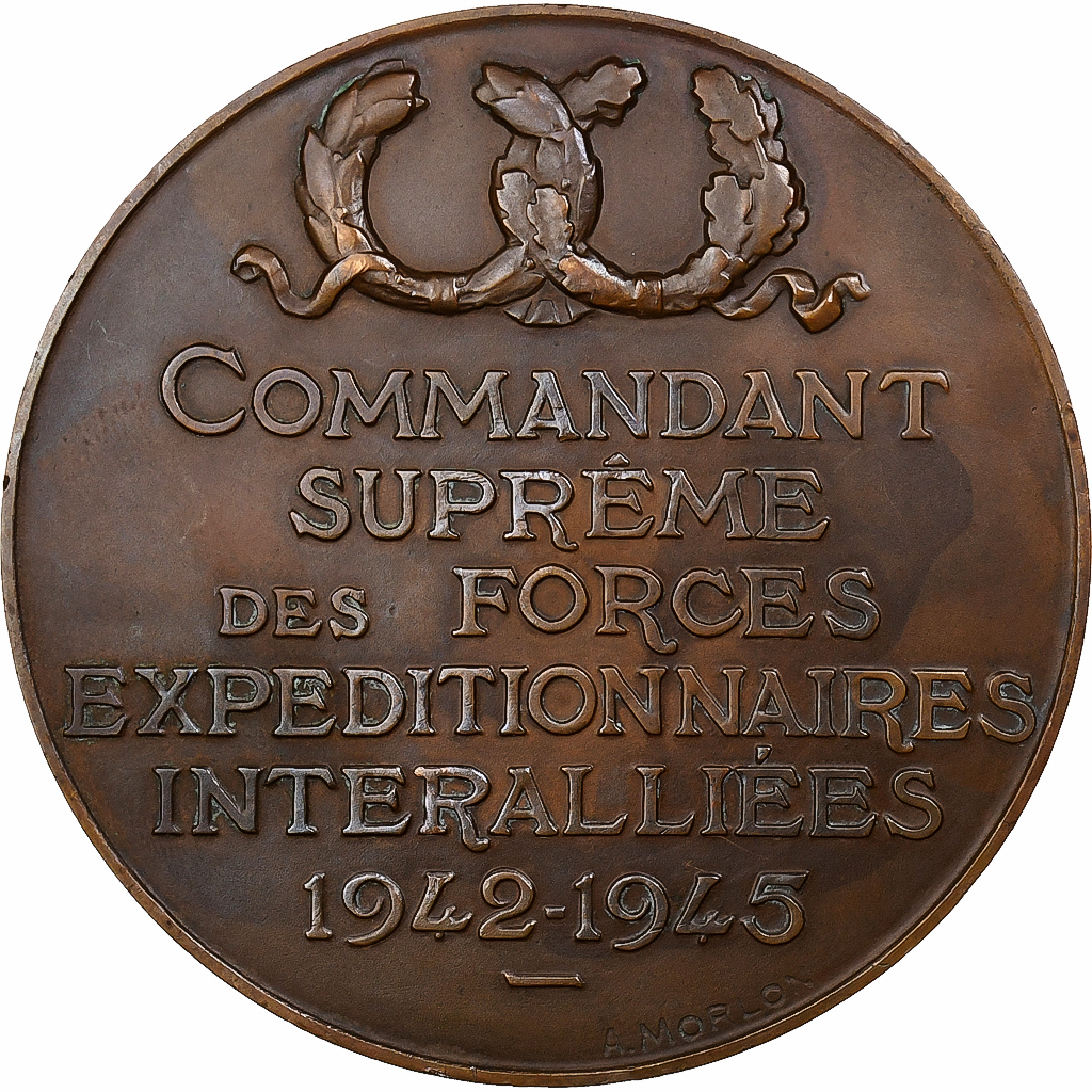 France, Medal, Dwight D. Eisenhower, MDP, Bronze, Morlon, 