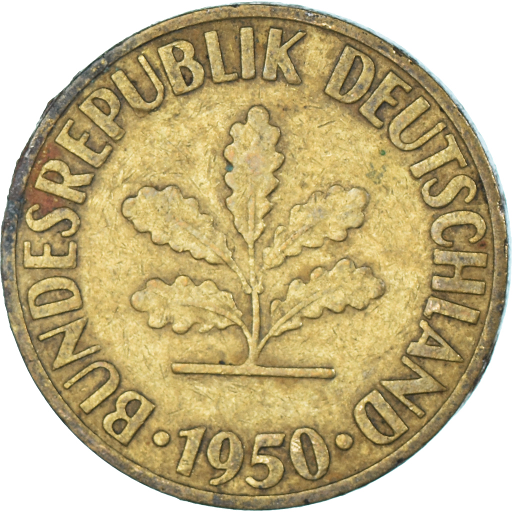 Coin, Germany, 10 Pfennig, 1950