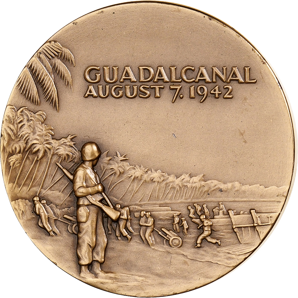United States, Medal, William F. Halsey Jr., Guadalcanal, 1967, Medallic Art