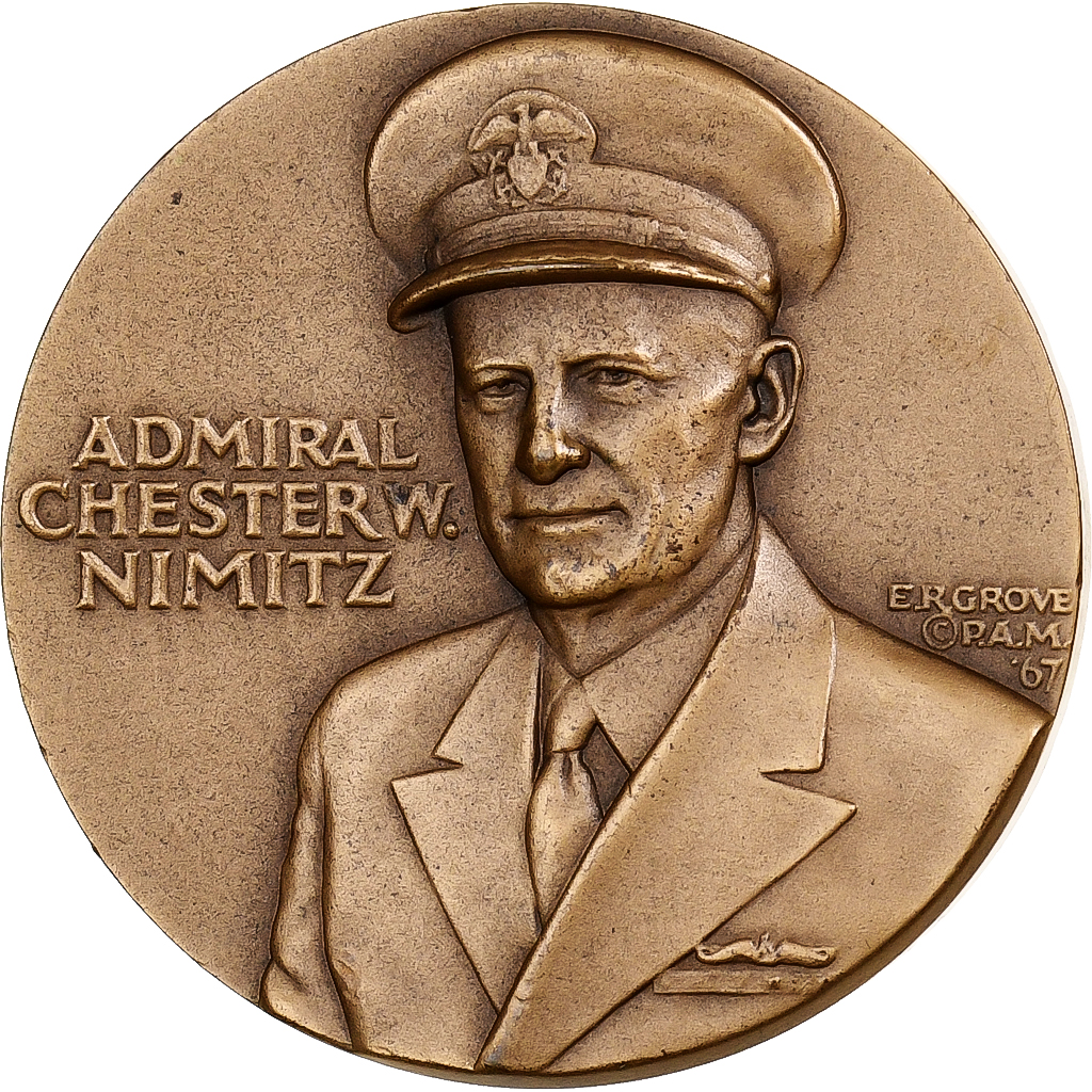 United States, Medal, Chester W. Nimitz, Battle of Midway, 1967, Medallic Art