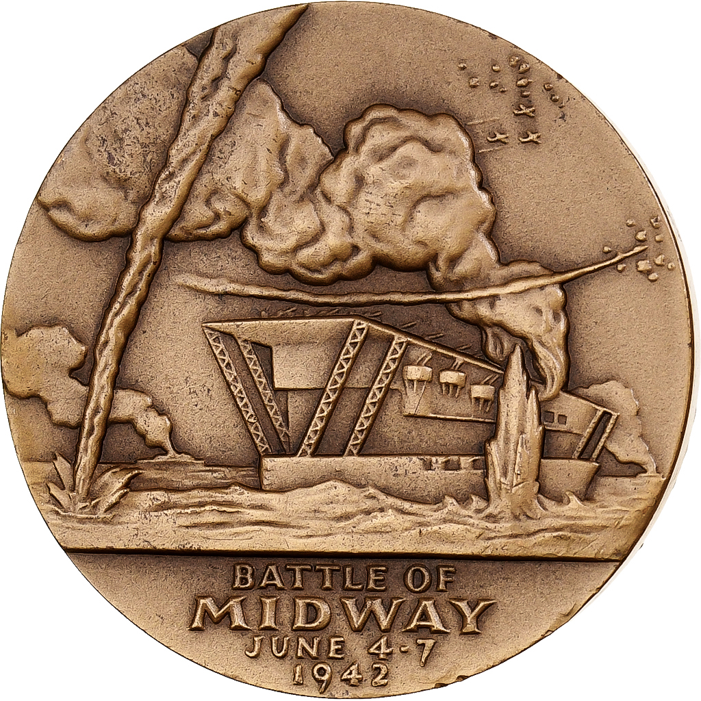 United States, Medal, Chester W. Nimitz, Battle of Midway, 1967, Medallic Art