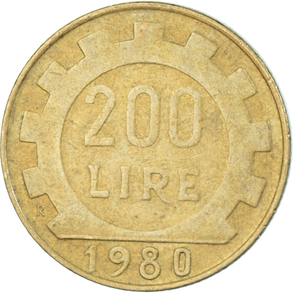 Coin, Italy, 200 Lire, 1980