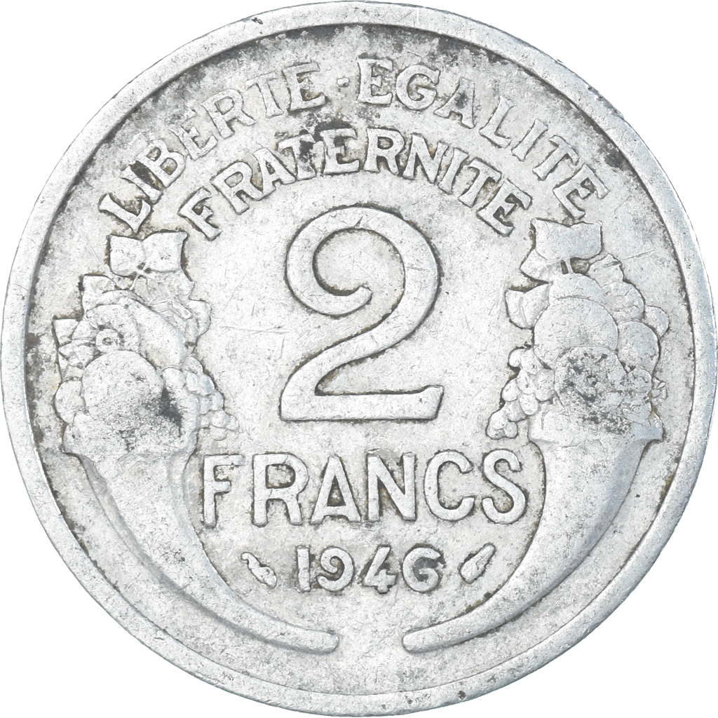 Coin, France, 2 Francs, 1946