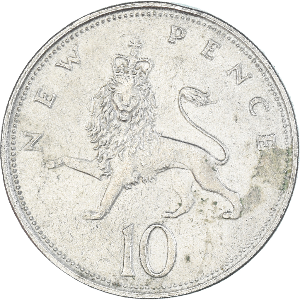 Coin, Great Britain, 10 New Pence, 1968