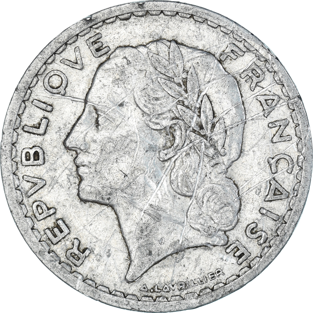 Coin, France, 5 Francs, 1945