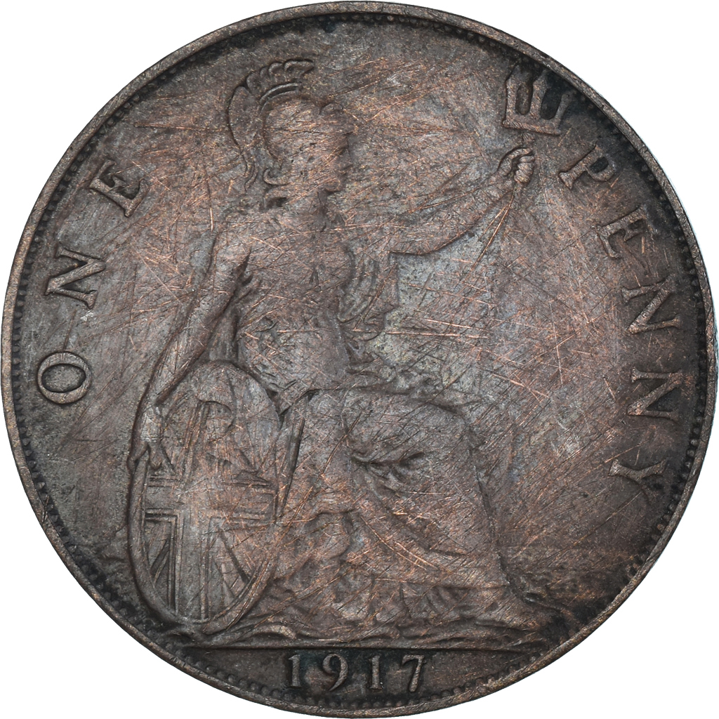 Coin, Great Britain, Penny, 1917