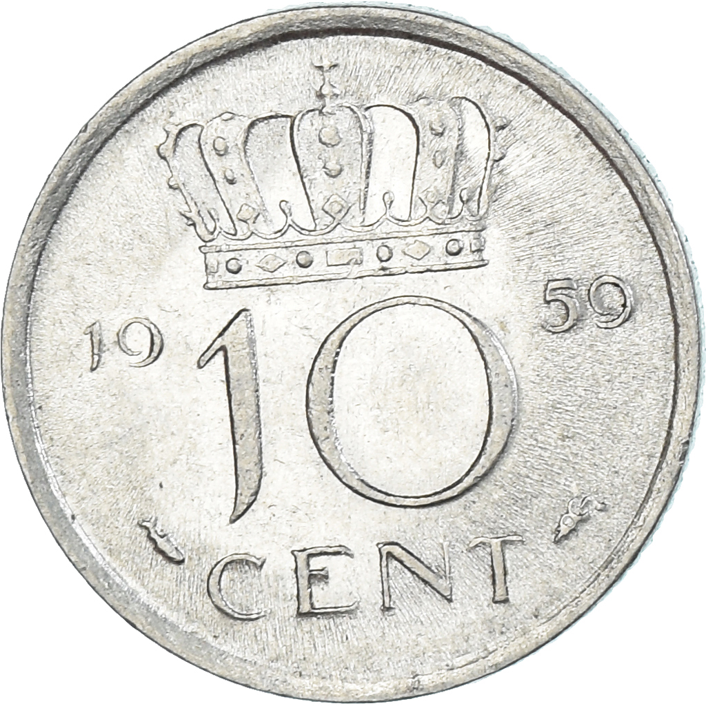 Coin, Netherlands, 10 Cents, 1959