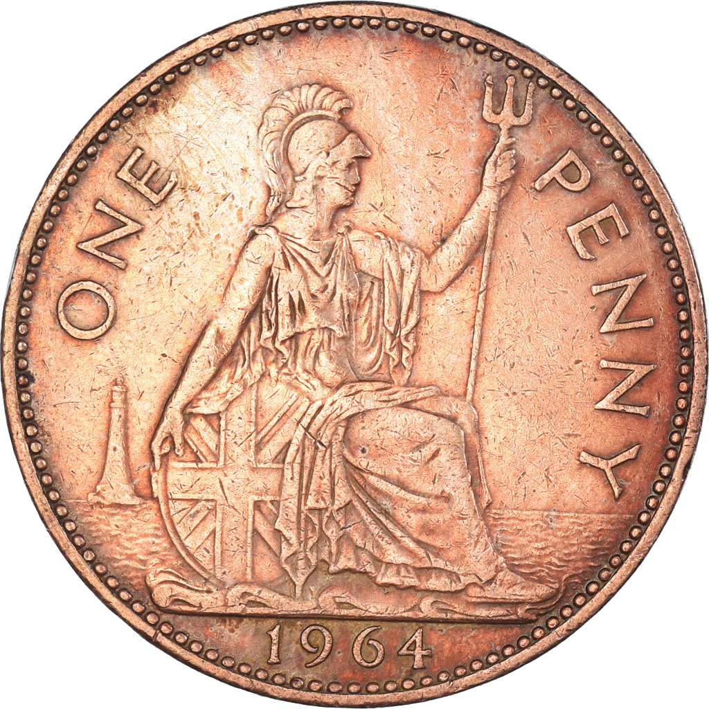 Coin, Great Britain, Penny, 1964