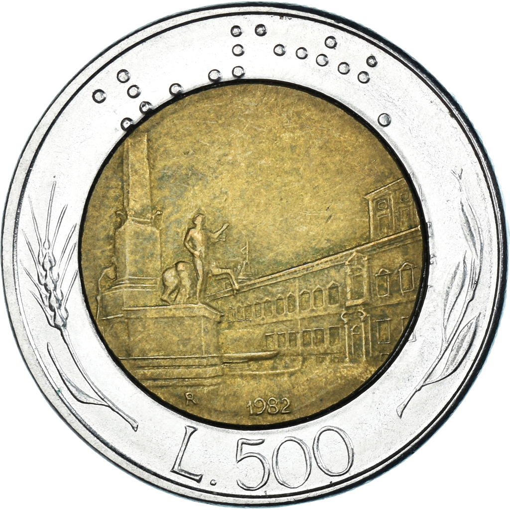 Coin, Italy, 500 Lire, 1982