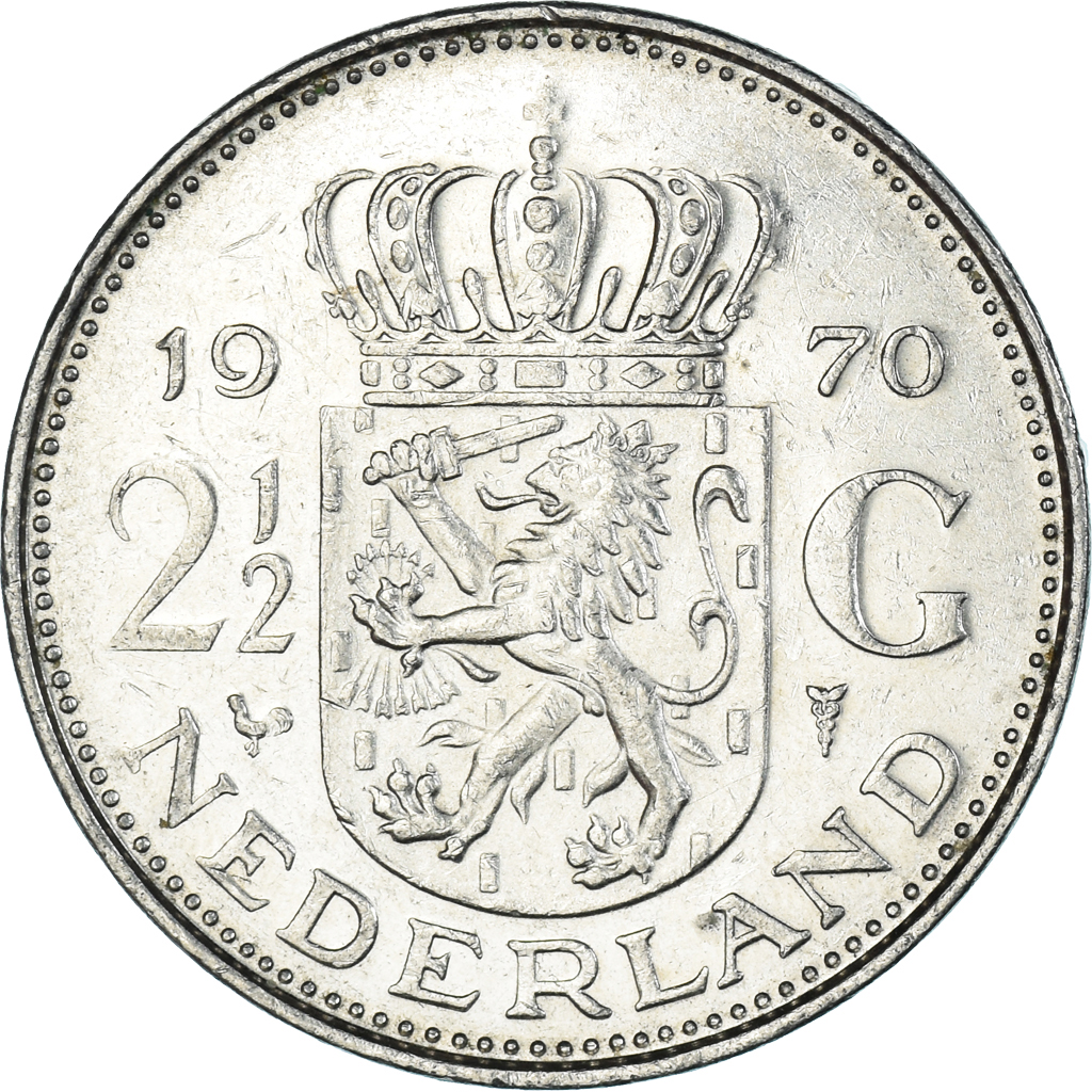 Coin, Netherlands, 2-1/2 Gulden, 1970