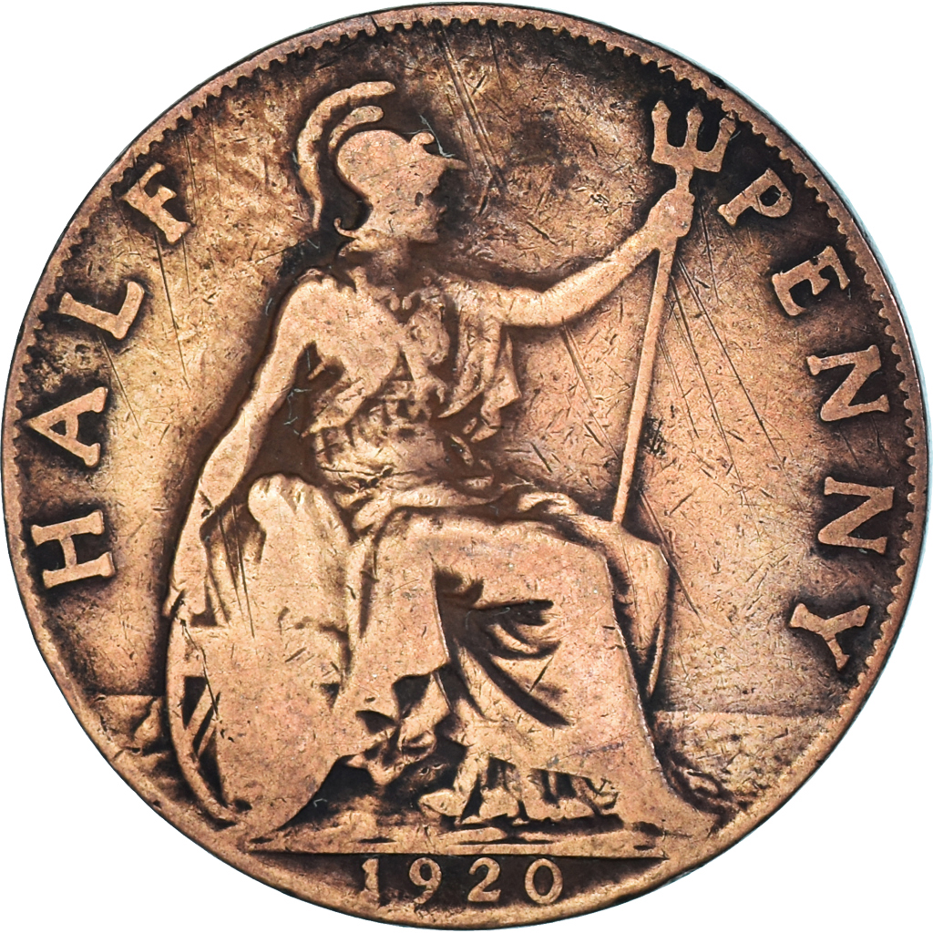 Coin, Great Britain, 1/2 Penny, 1920