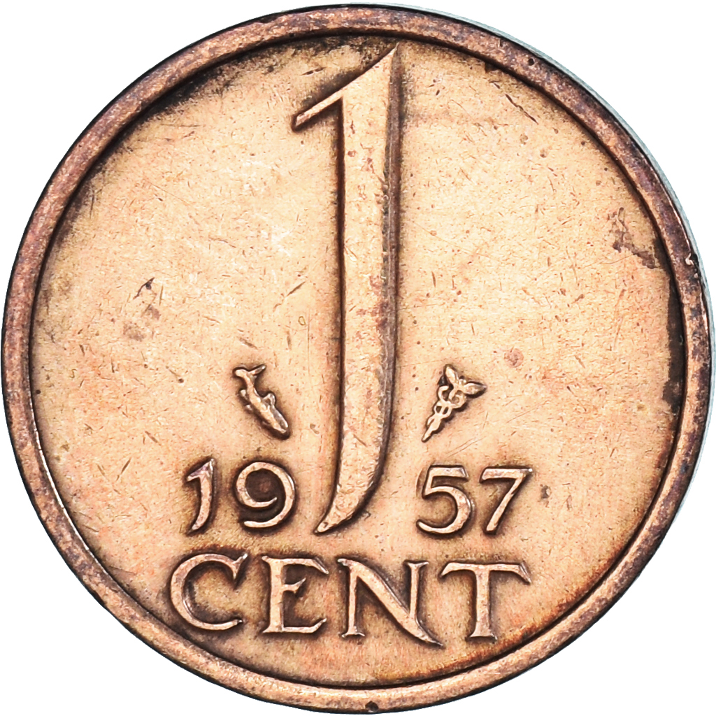 Coin, Netherlands, Cent, 1957