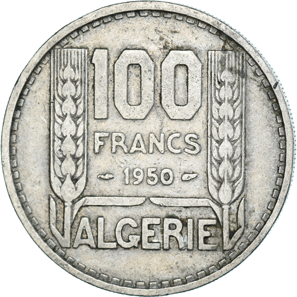 Coin, Algeria, 100 Francs, 1950