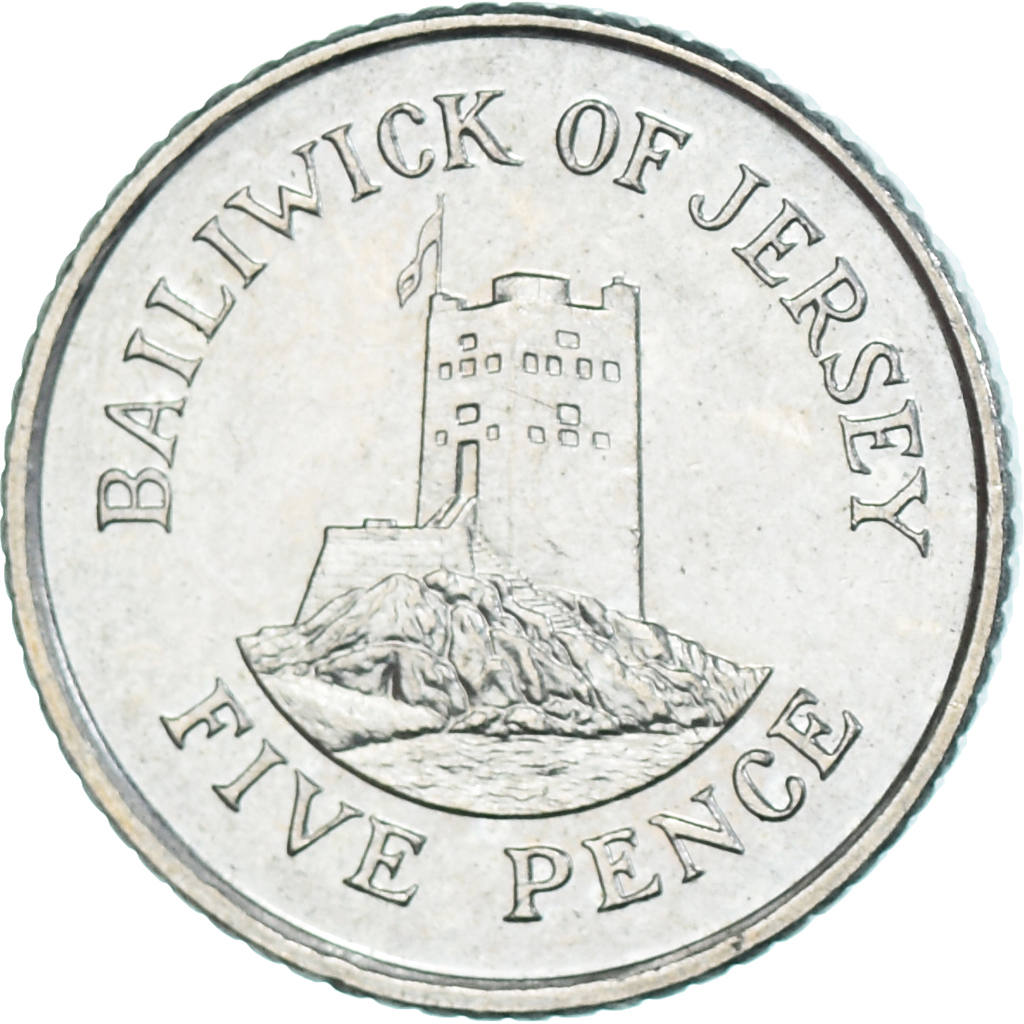 Coin, Jersey, 5 Pence, 1993