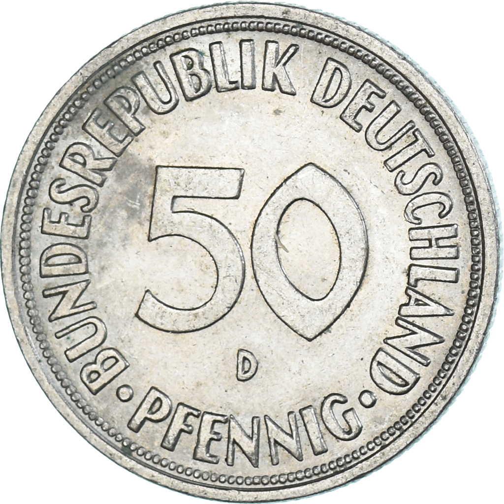 Coin, Germany, 50 Pfennig, 1969
