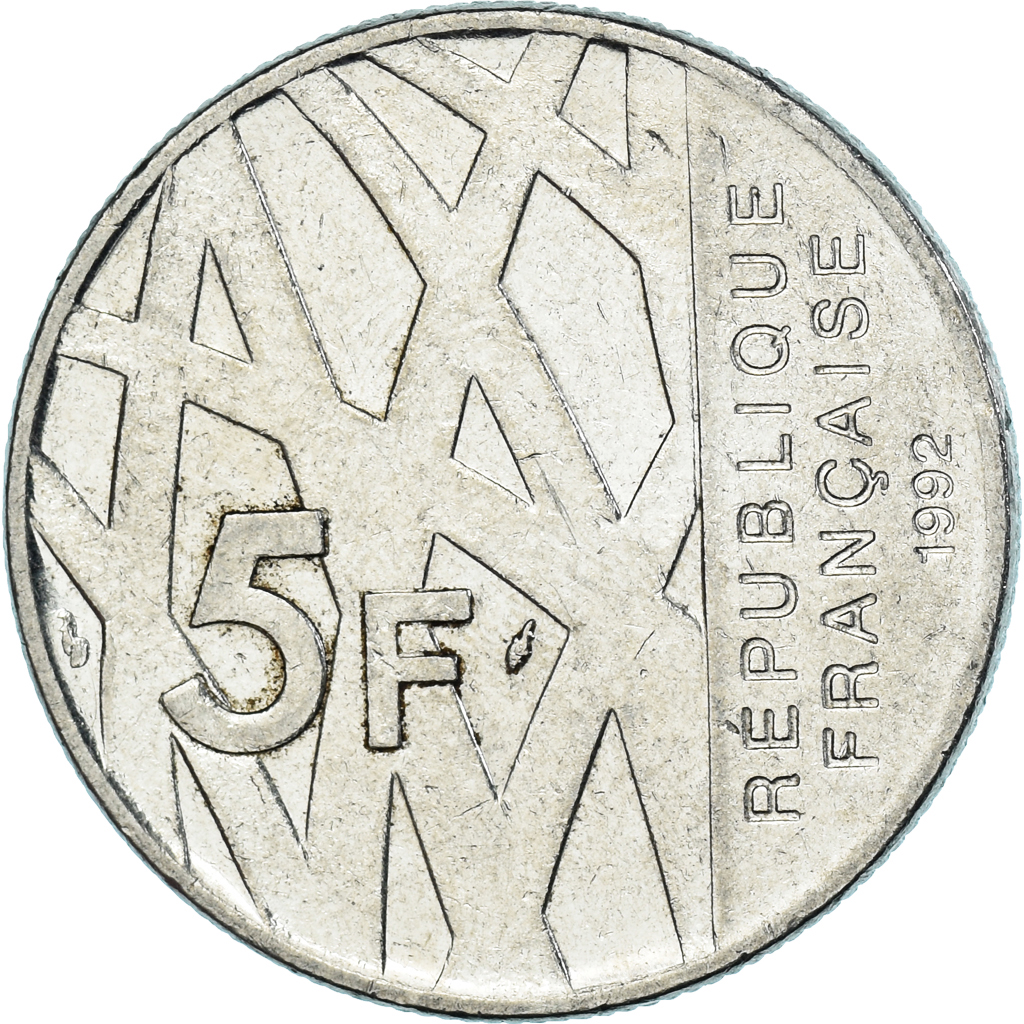 Coin, France, 5 Francs, 1992