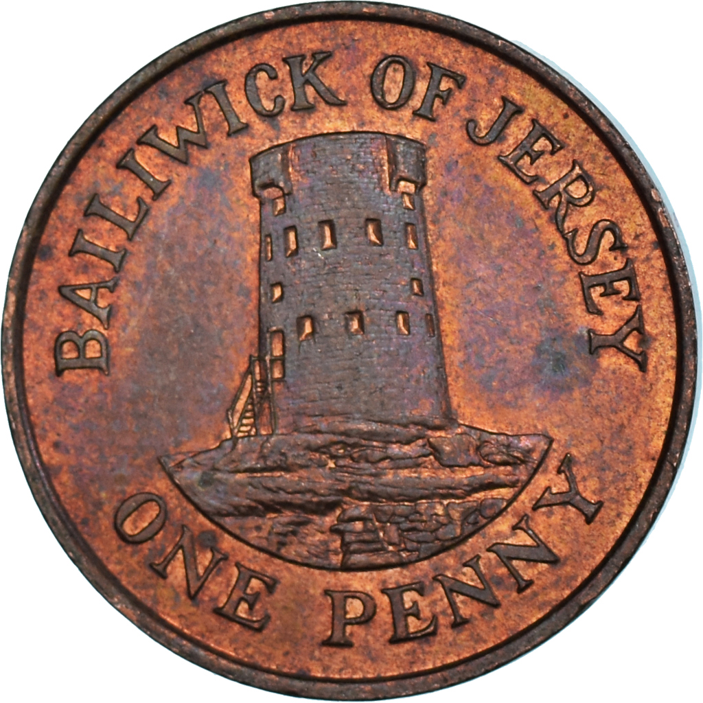 Coin, Jersey, Penny, 1990