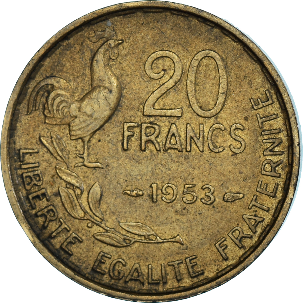 Coin, France, 20 Francs, 1953