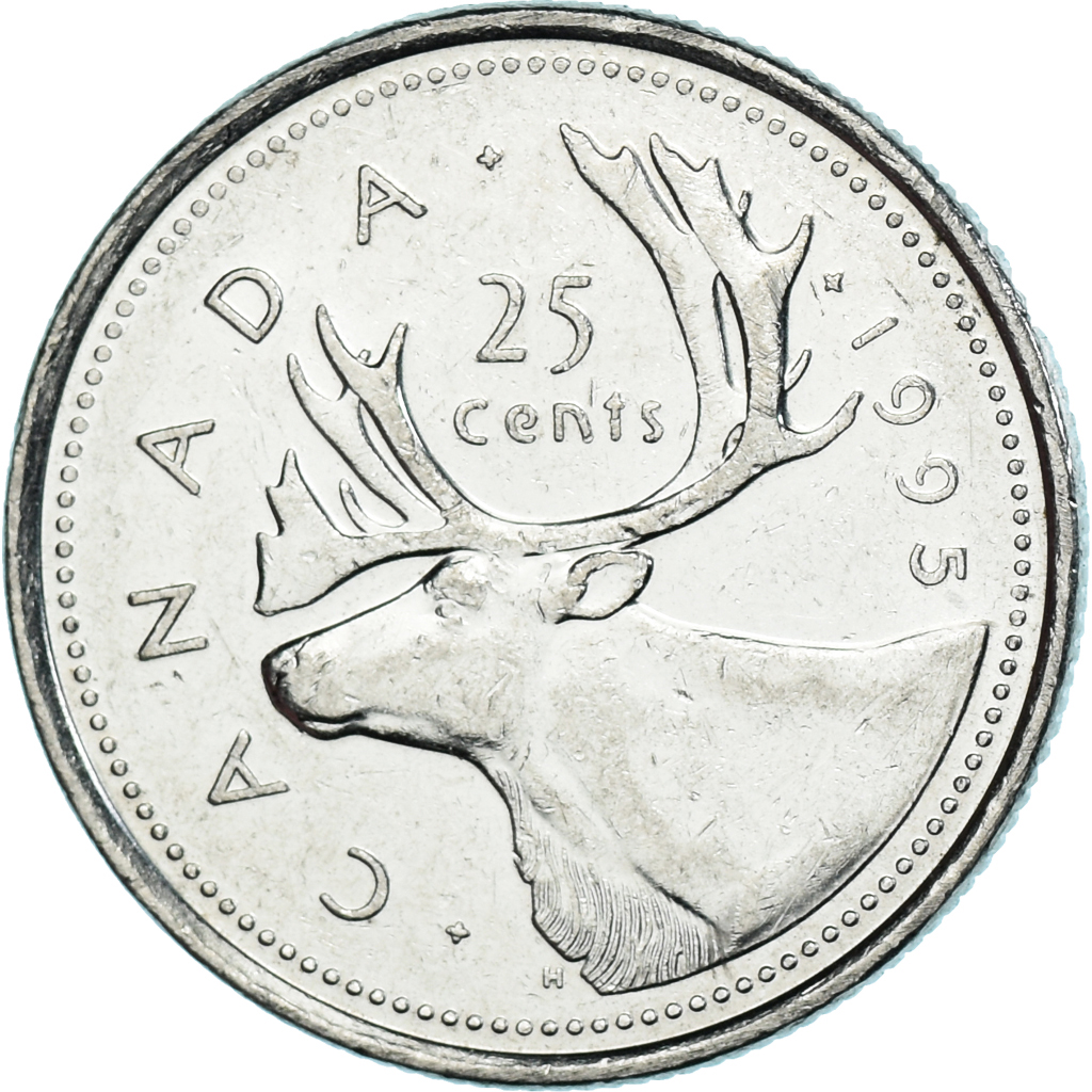 Coin, Canada, 25 Cents, 1995